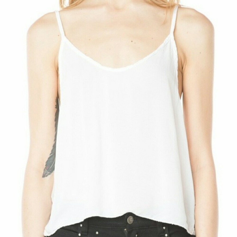 Brandy Melville White Racerback Swing Tank Top